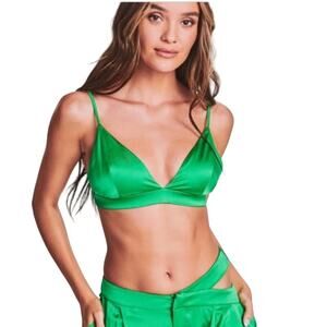 Ser.O.Ya Iris Silk Bralette In Kelly Green Size XS NWT